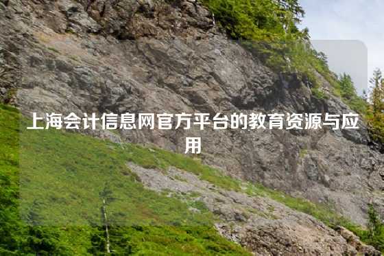 上海会计信息网官方平台的教育资源与应用