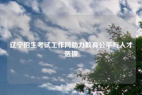 辽宁招生考试工作网助力教育公平与人才选拔