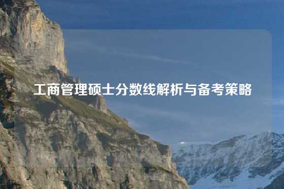 工商管理硕士分数线解析与备考策略