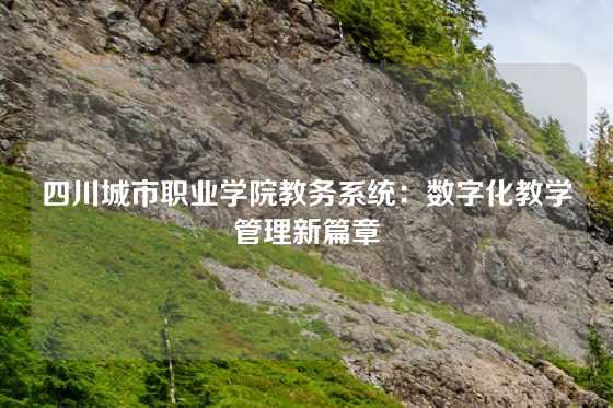 四川城市职业学院教务系统：数字化教学管理新篇章