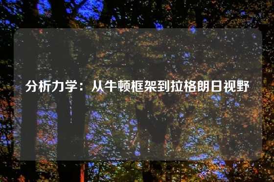分析力学：从牛顿框架到拉格朗日视野
