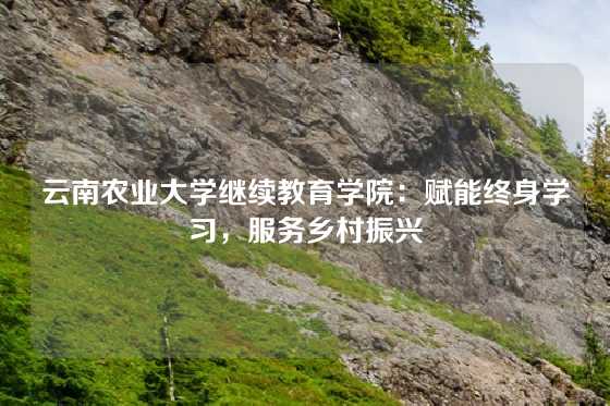 云南农业大学继续教育学院：赋能终身学习，服务乡村振兴