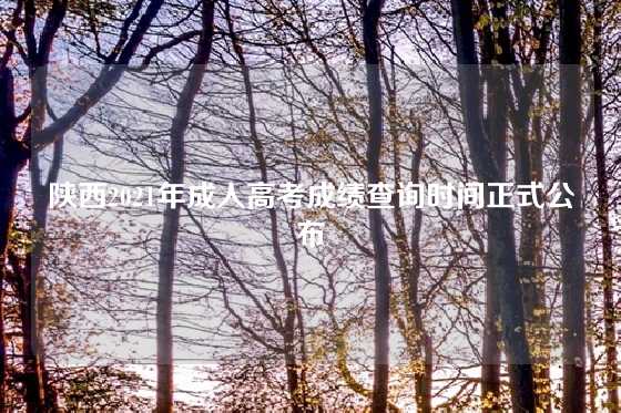 陕西2021年成人高考成绩查询时间正式公布